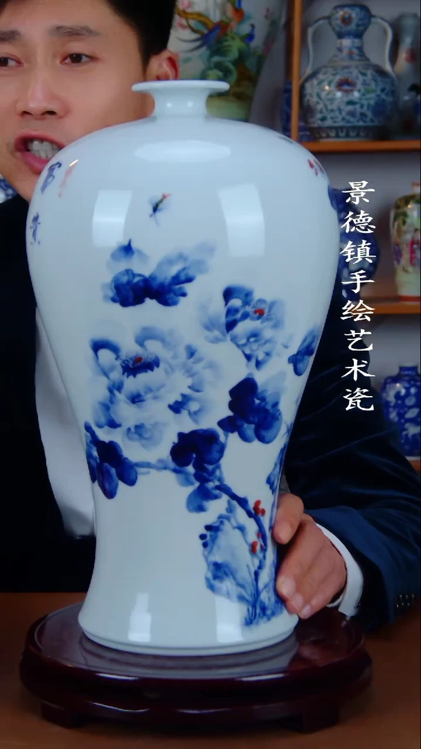 瓶景德镇手工手绘陶瓷摆件21