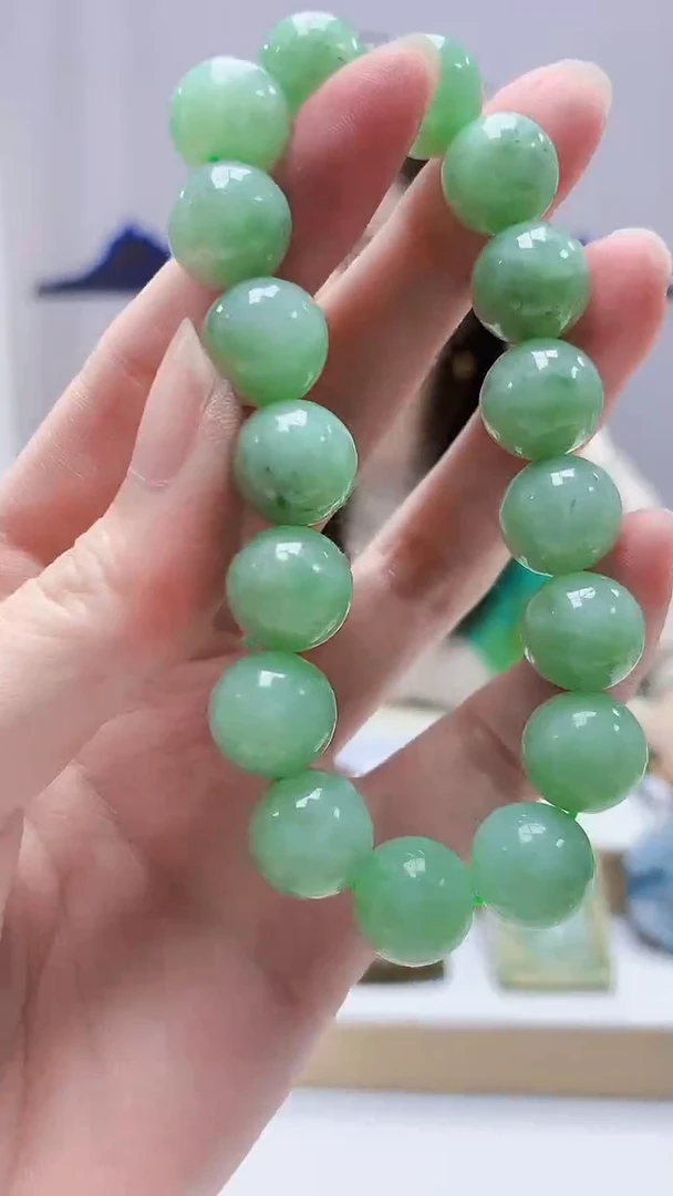 未镶嵌定制翡翠4852zm-毛货手串108