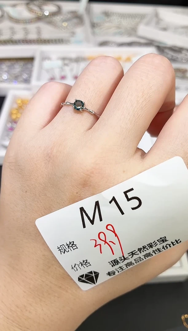 银S925镶嵌戒指托帕石多样性发一M15