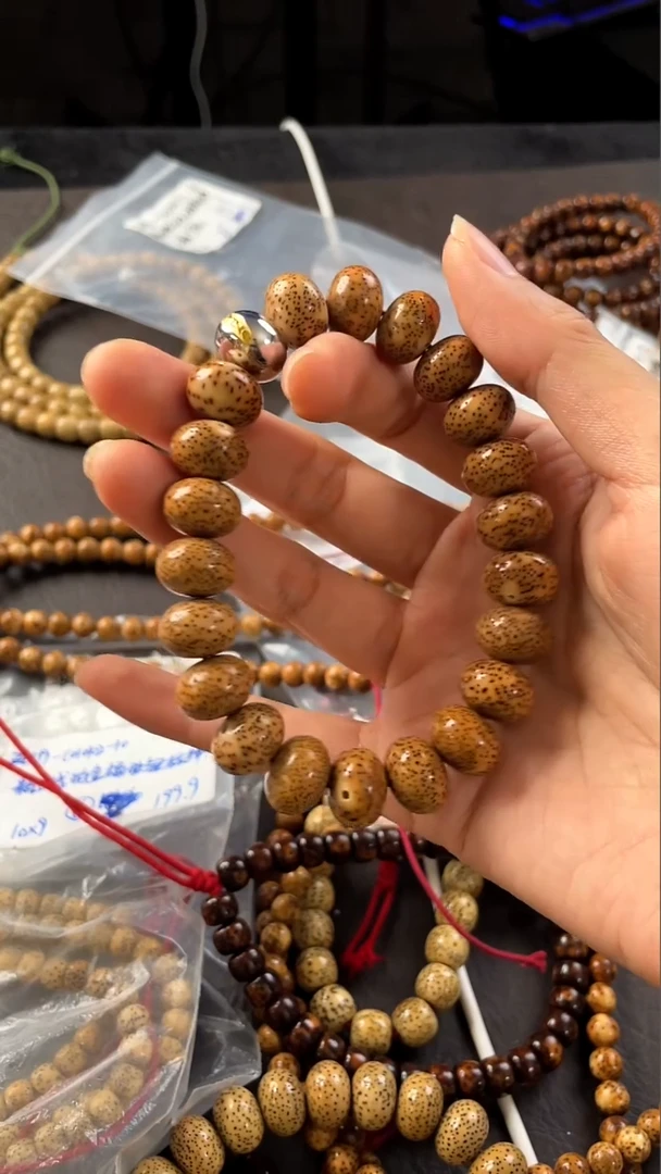 星月菩提手串精工级浅珀算盘14*10手串