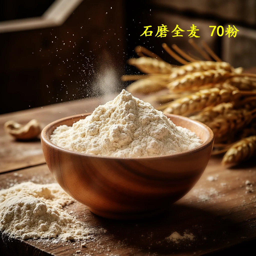 河南自磨收麦原味70粉优质冬小麦粉烘焙农家自磨农家自磨面粉