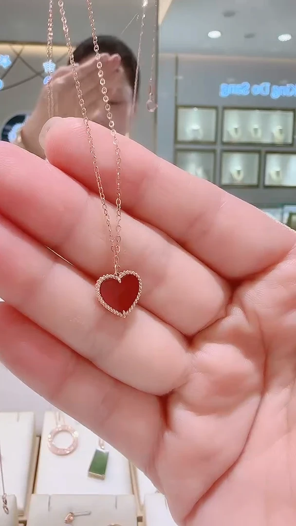 玛瑙/玉髓套链18K金镶嵌套链