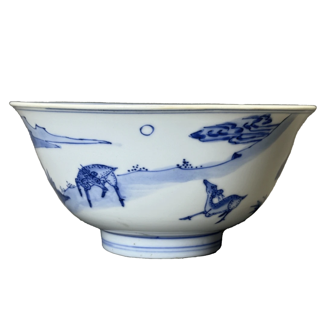 25321354x青花松鹿纹碗
