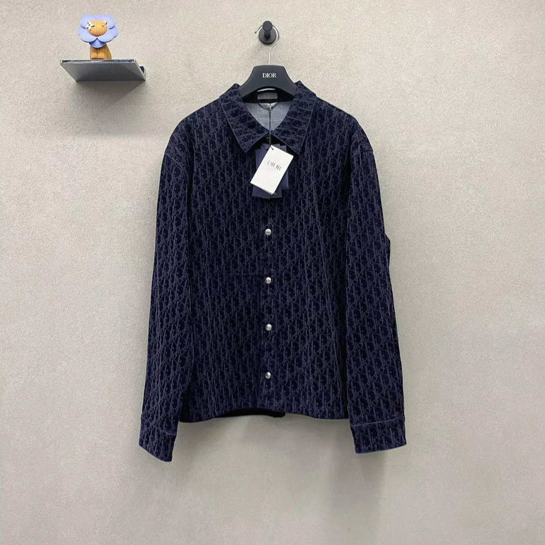 全新未使用 DIOR/迪奥 印花满logo衬衫外套/尺码48/000
