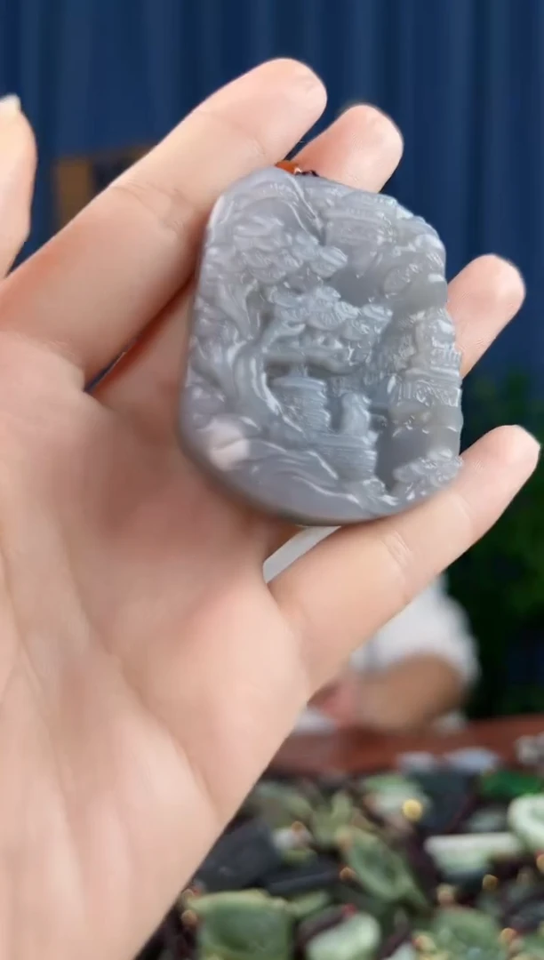 未镶嵌和田玉挂件拍一发一，有棉