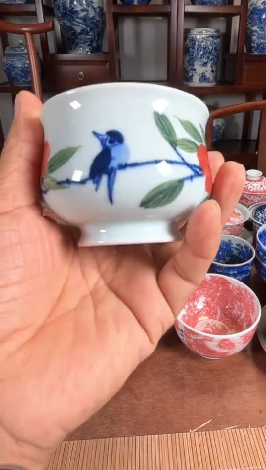 杯五彩瓷器杯子瓷器杯子