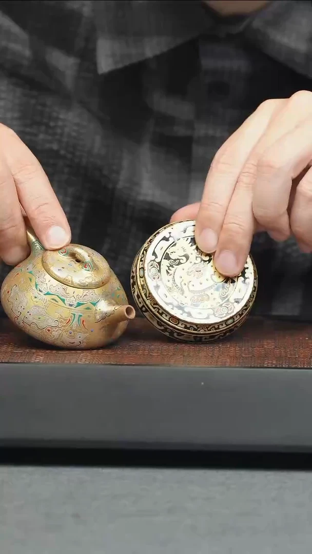 茶壶紫砂五堂 神农鼎+神兽盖置