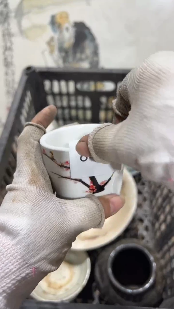 陶瓷半**雨工艺品0918814