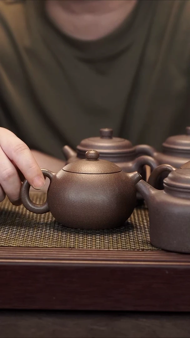 茶壶紫砂【润石堂】全手工精品  西施 桃花泥220cc