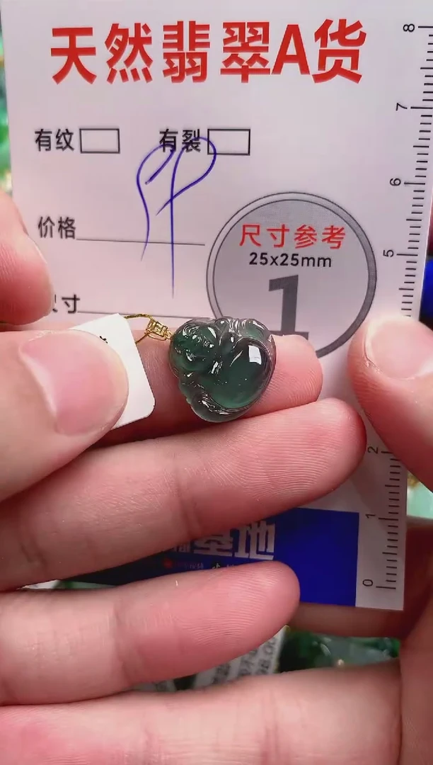 翡翠18K金镶嵌颈饰14006015