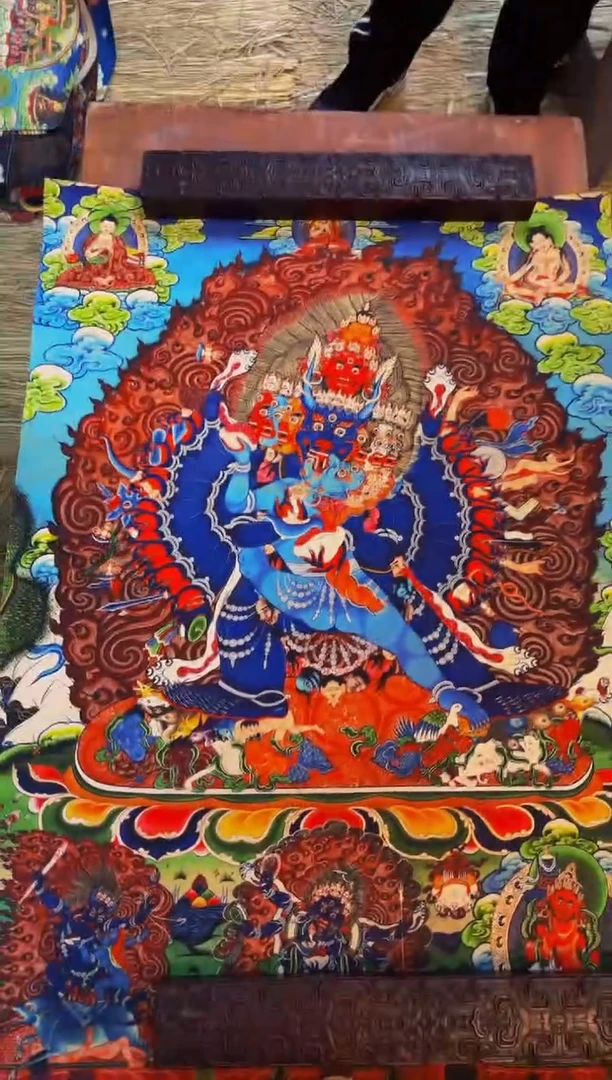 装裱画精品手绘唐卡链接--A