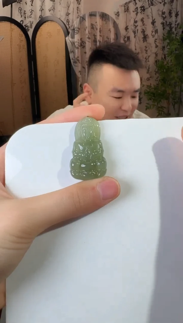 和田玉未镶嵌颈饰34观音