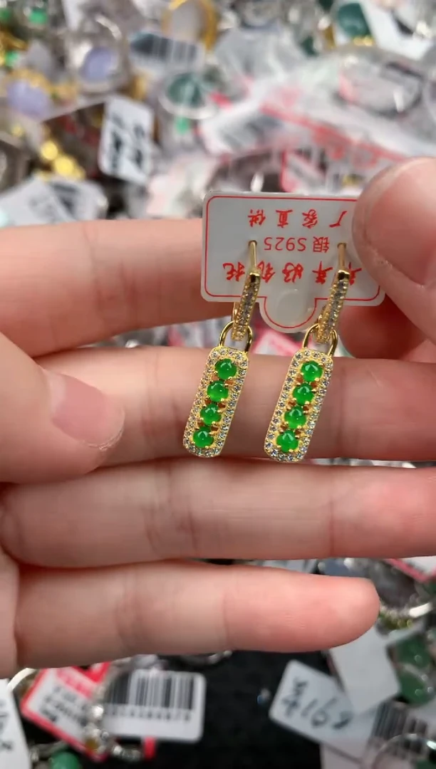 银S925镶嵌戒指翡翠888-----7