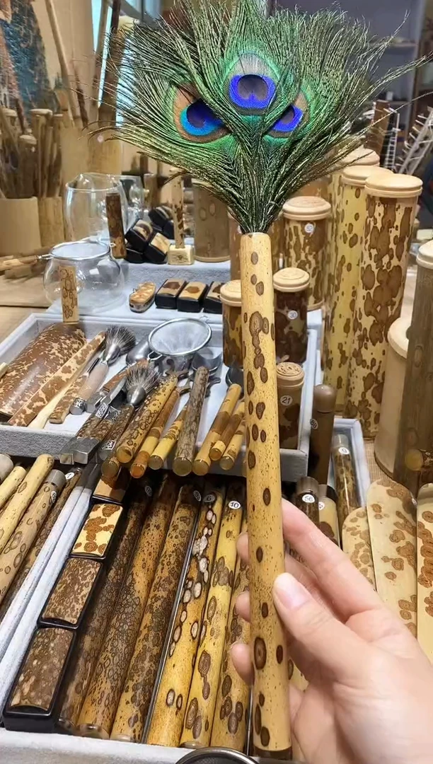 【闪购商品】梅鹿竹精品羽毛拂尘一个