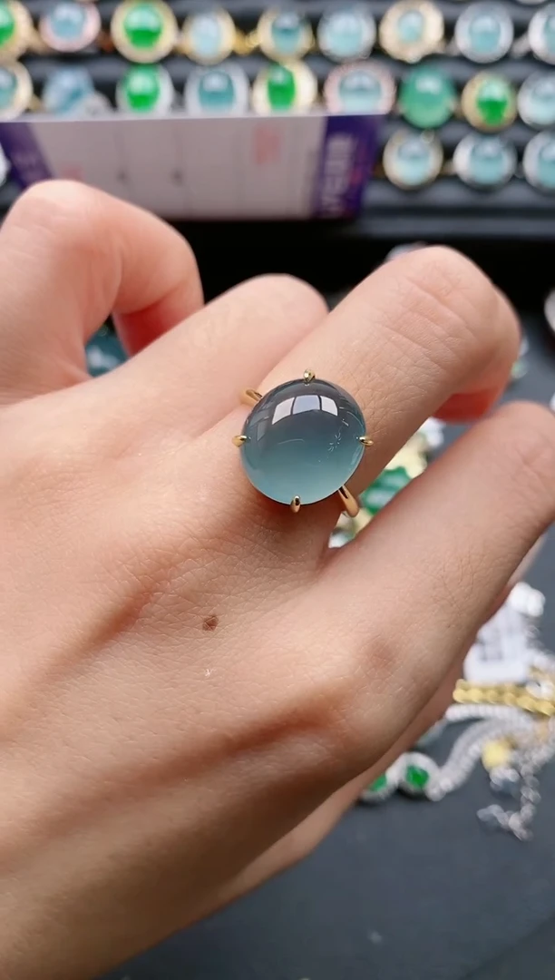 【闪购商品】翡翠戒指银S925镶嵌11111