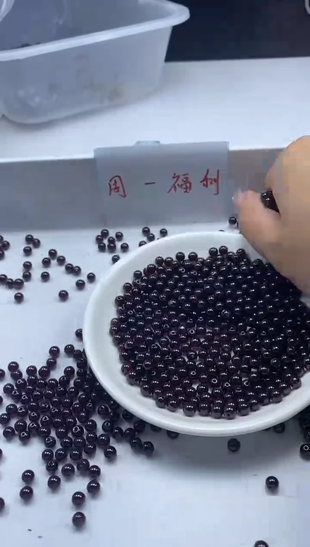 未镶嵌颈饰石榴石 w206石榴石5mm*30颗