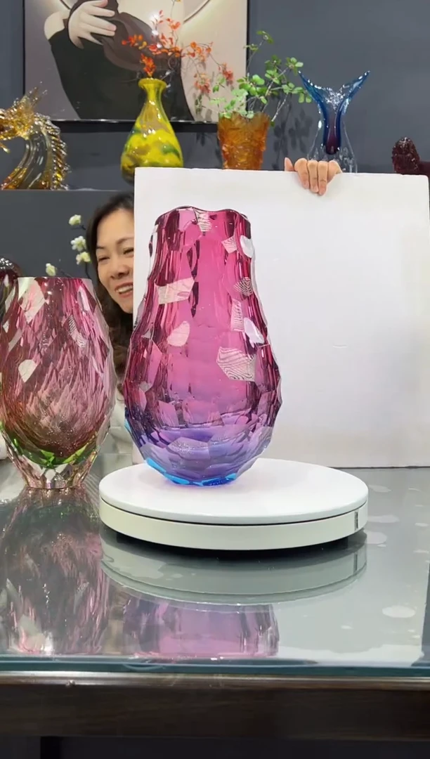 琉璃阿* 水晶琉璃花瓶1个