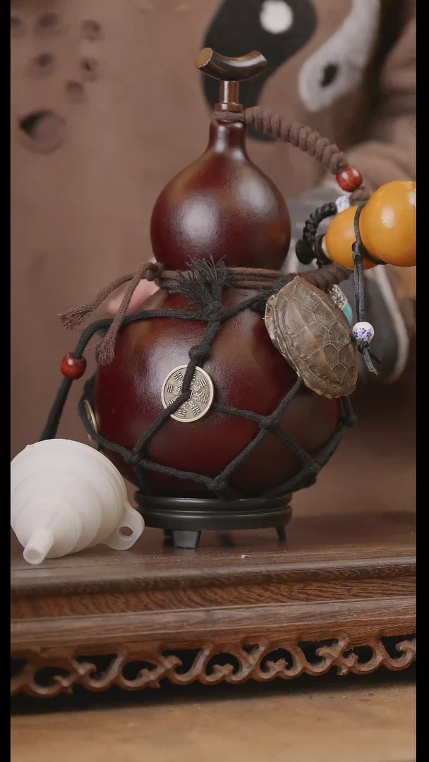 【闪购商品】102号精品天然大漆工艺防渗内胆酒葫芦~