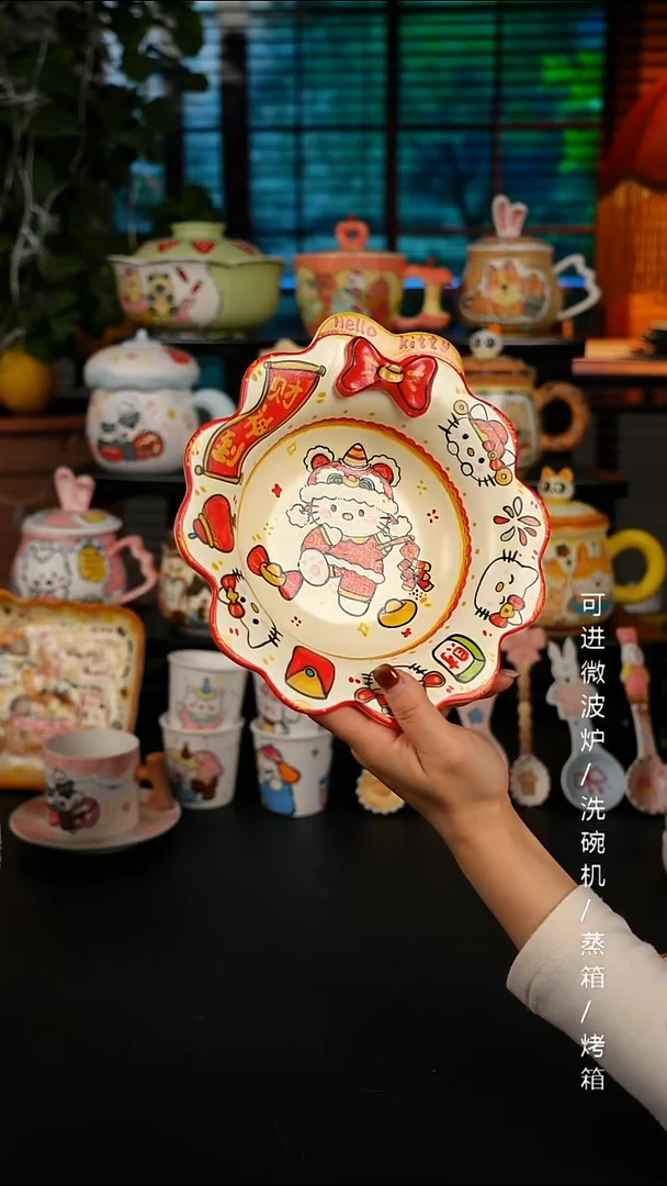 陶瓷便携款景德镇高温釉下彩纯手绘创意瓷