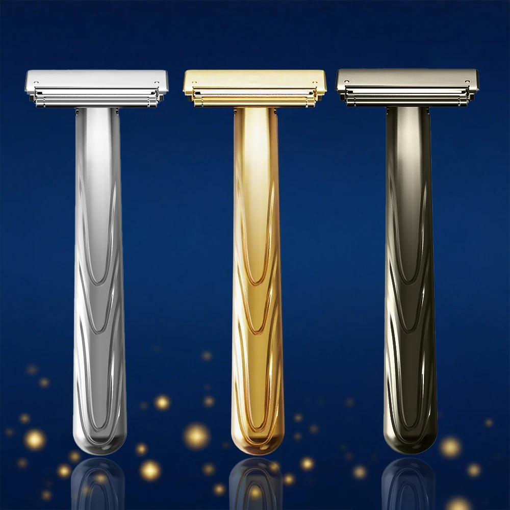 手动双层滚轮剃须刀老式传统剃须刀高档家用刮胡刀原装刮胡子刮毛