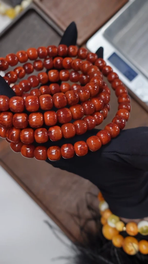 【闪购商品】南红玛瑙颈饰未镶嵌南红火焰纹毛衣链