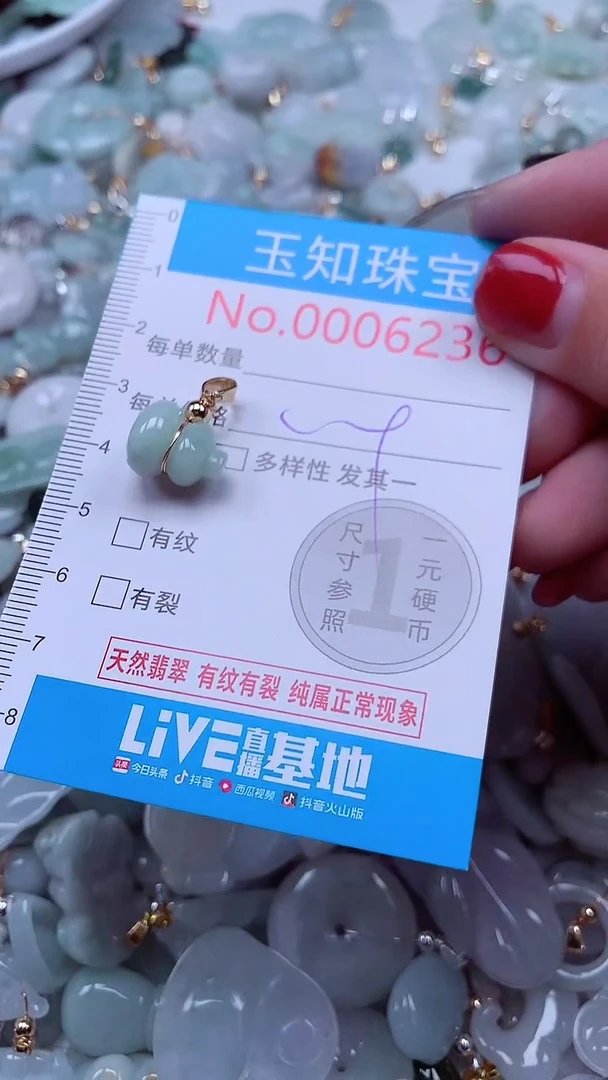 吊坠(不含链)未镶嵌翡翠6236