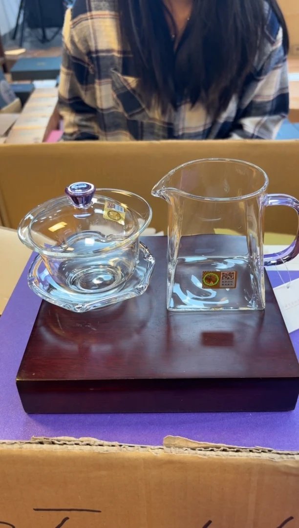 禾器瀚然茶海浅紫色+禅语浅紫