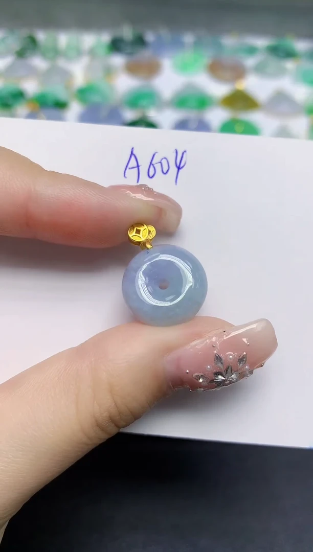 颈饰未镶嵌翡翠天然缅甸翡翠A货翡翠百元以上9元证书费自理