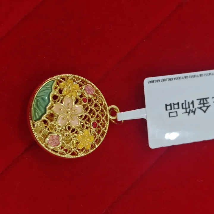 【莹莹专享】足金999 花盘 GP 1.32  纳金添福