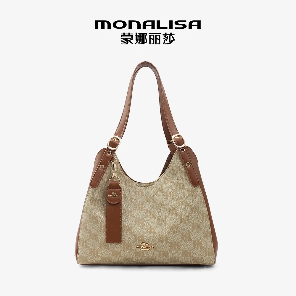 蒙娜丽莎轻奢老花包时尚通勤大容量手拎单肩包M250429