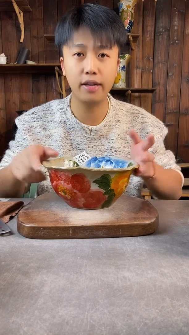 碗162瑕新手工手绘开窑上新