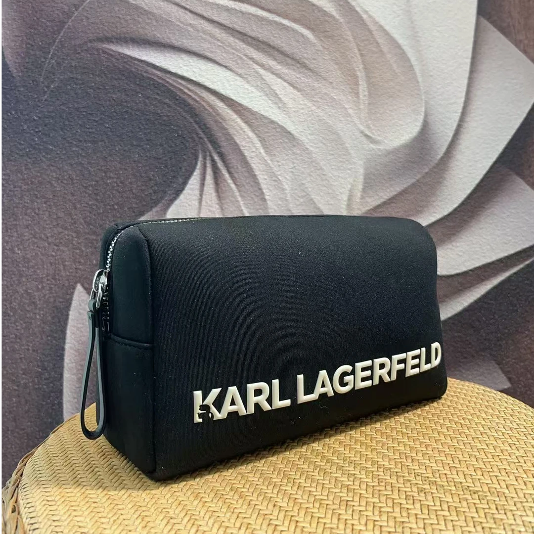 时尚化妆包黑色拉链款女款女士