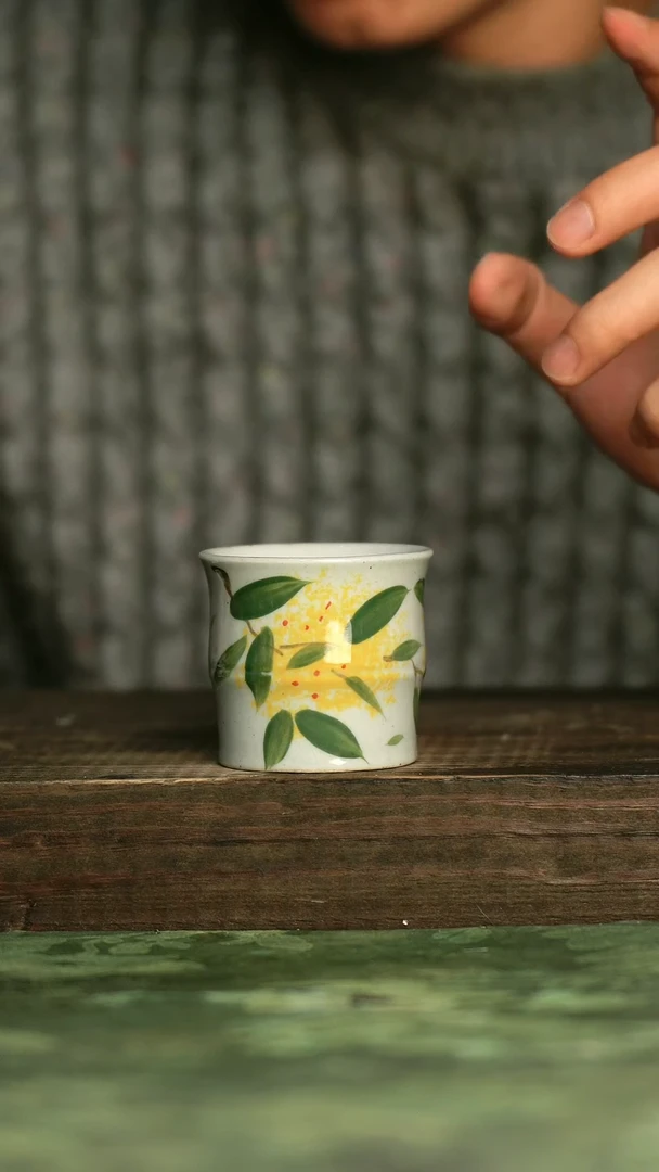 陶瓷青诗集手工手绘瓷器