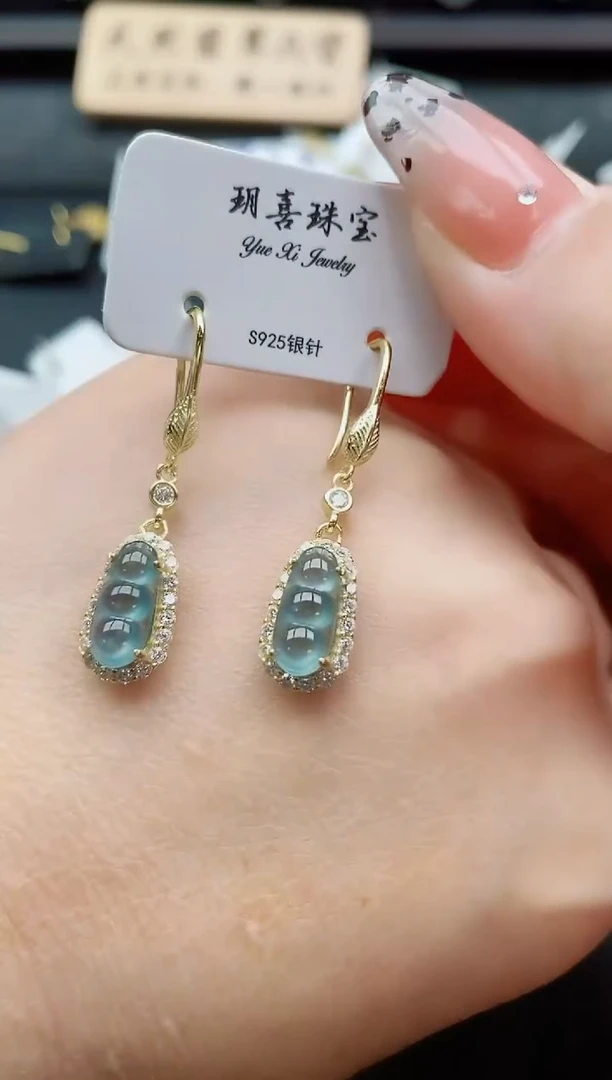 银S925镶嵌戒指翡翠1