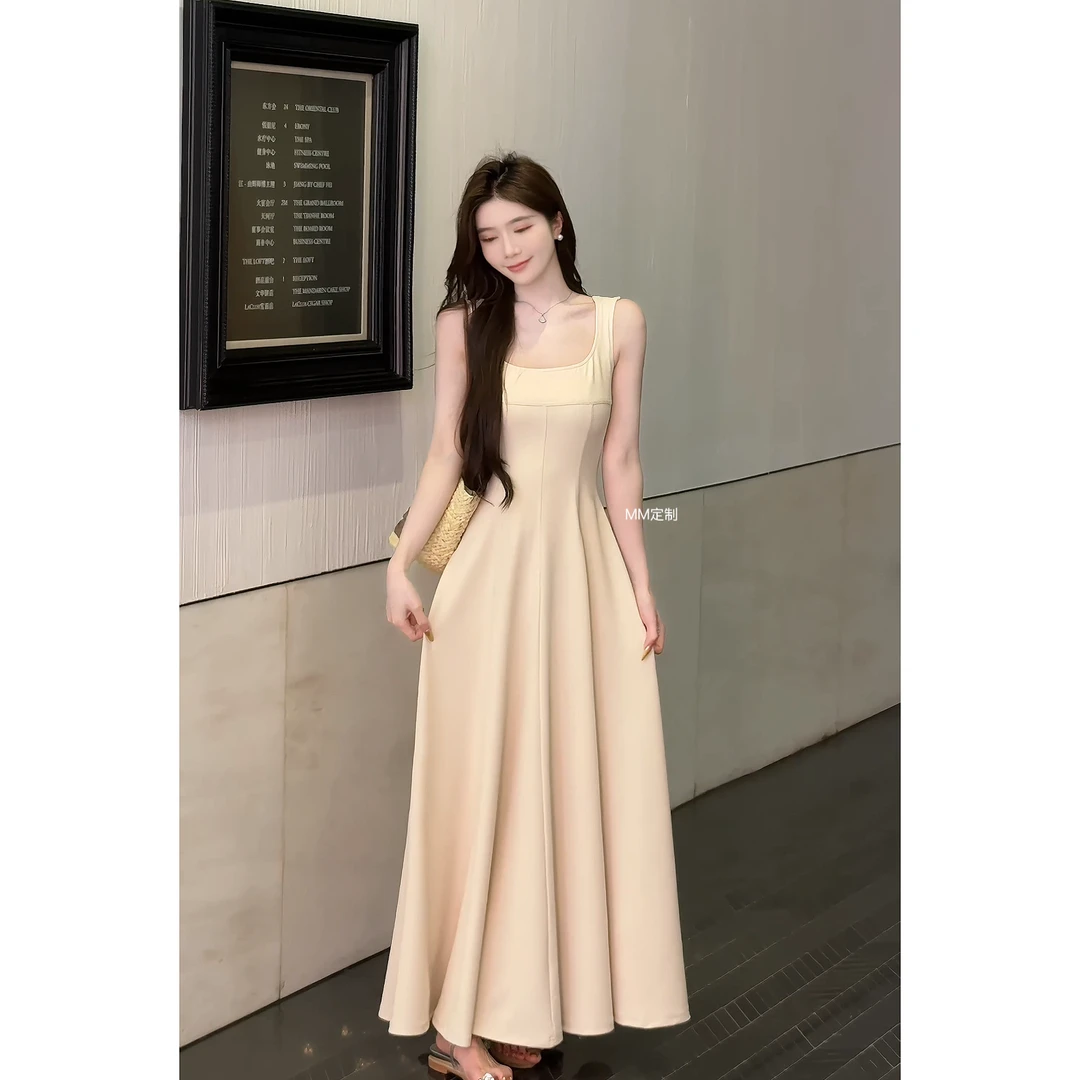 【爱神降临】2025新款早春法式高级感气质收腰吊带初恋长裙A360