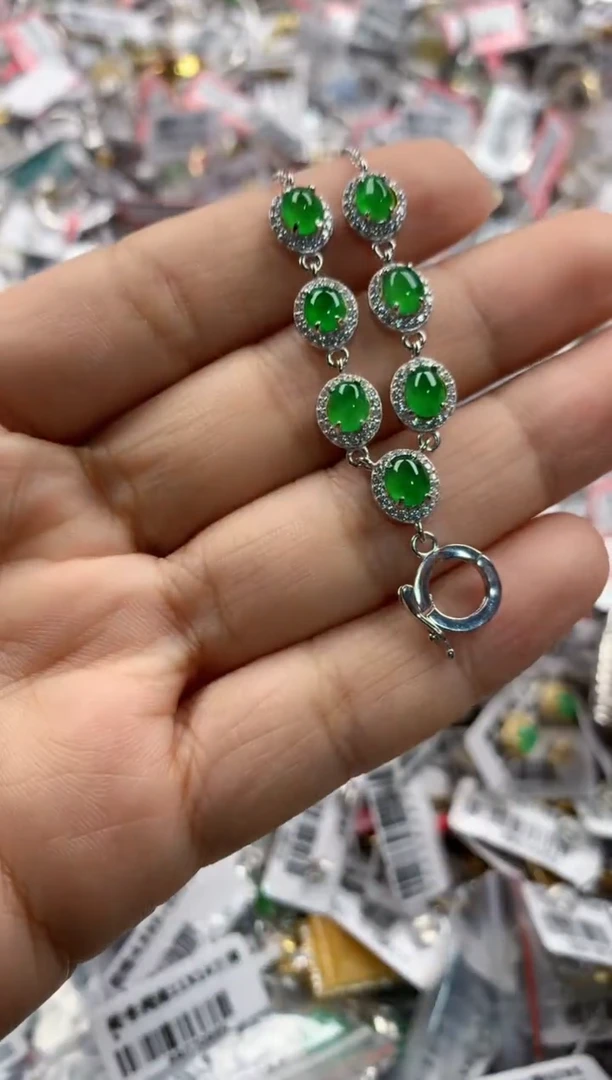 银S925镶嵌戒指翡翠222    6