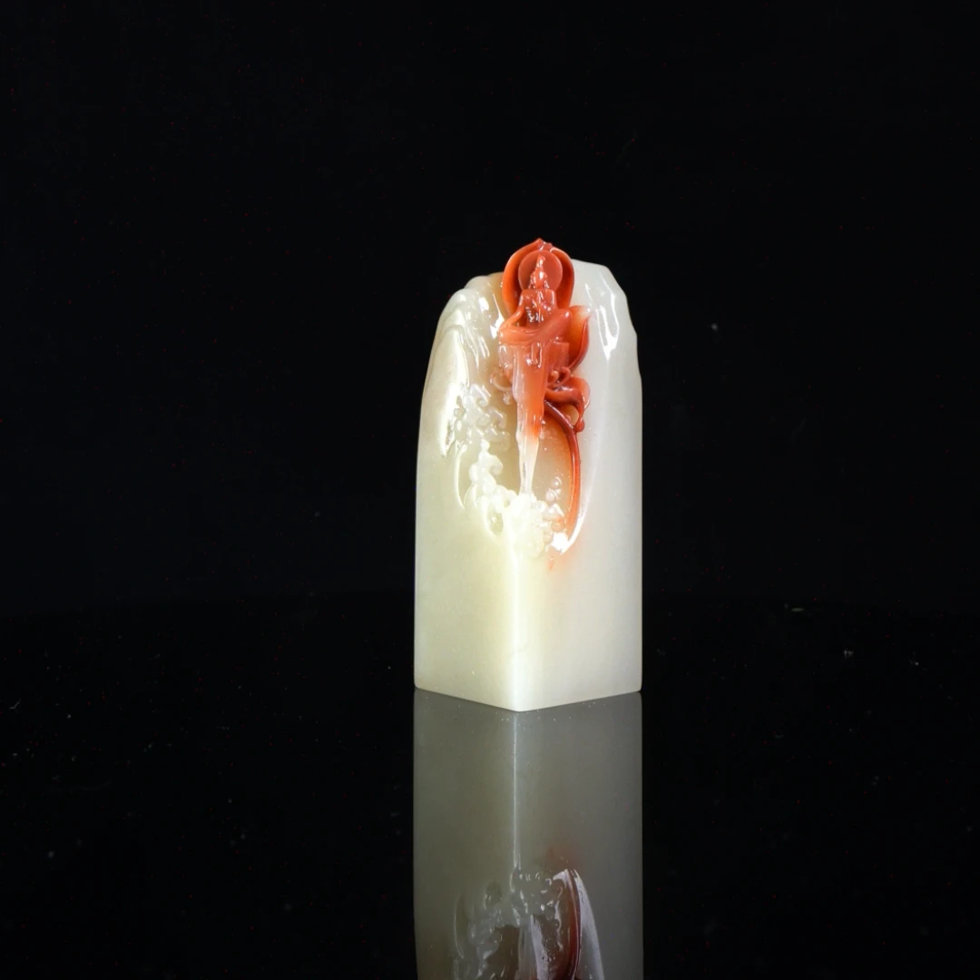 Lot.44.芙蓉无面佛印章219.4克3.4x3.4x8.8cm