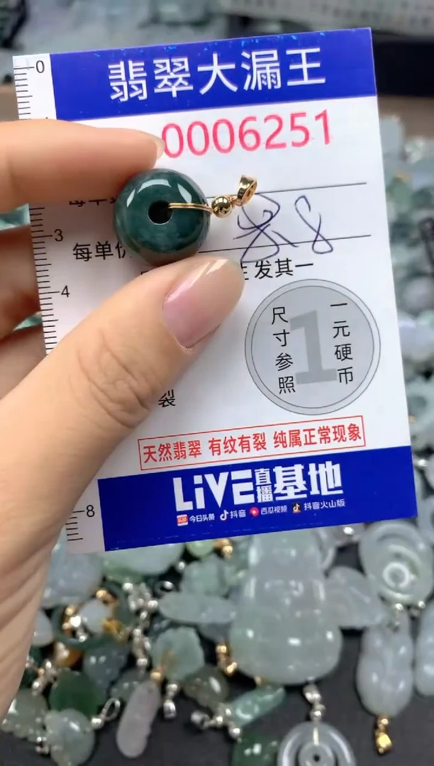 翡翠未镶嵌吊坠(不含链)6251