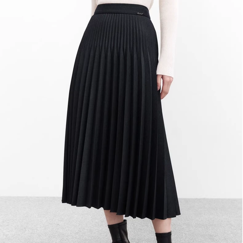 【众心专享价】【绵羊毛】CADIDL卡迪黛尔百褶裙半身裙