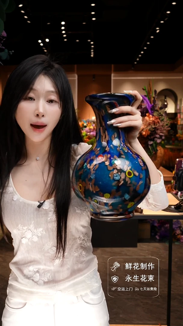 手工艺品琉璃手工花器花束空运包邮送货上门-以图片为准