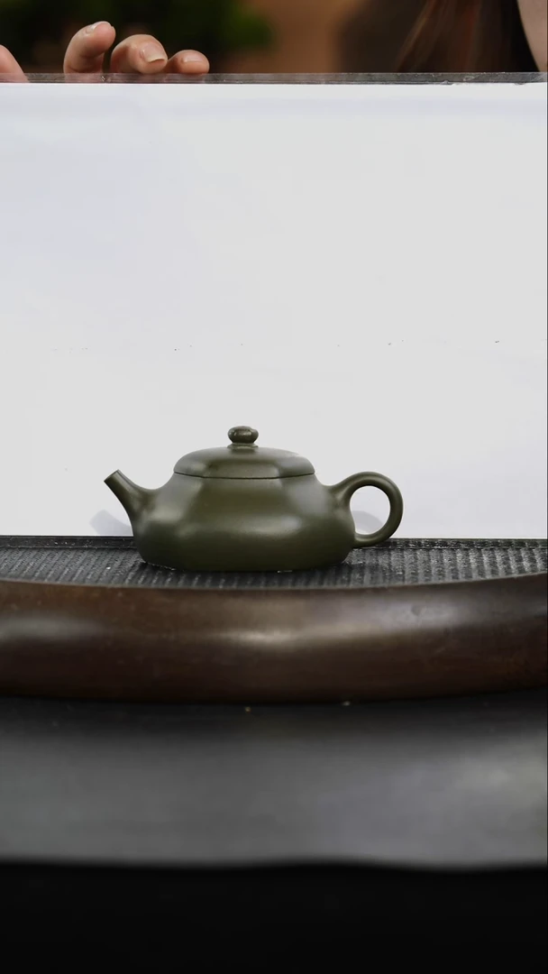 茶壶紫砂碧玉砂 六方静乐