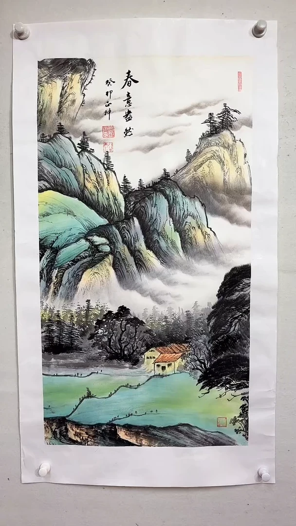 国画春意黯然/3尺托底/谭正坤