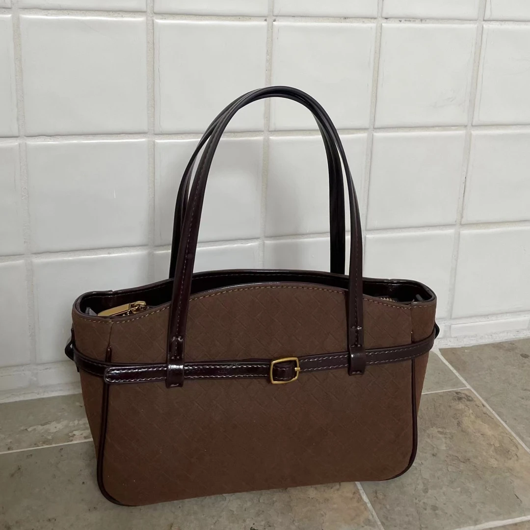 【芝麻集】SK-92223-棕/咖啡RAIN.CUN夏季新款腋下斜跨轻奢女包