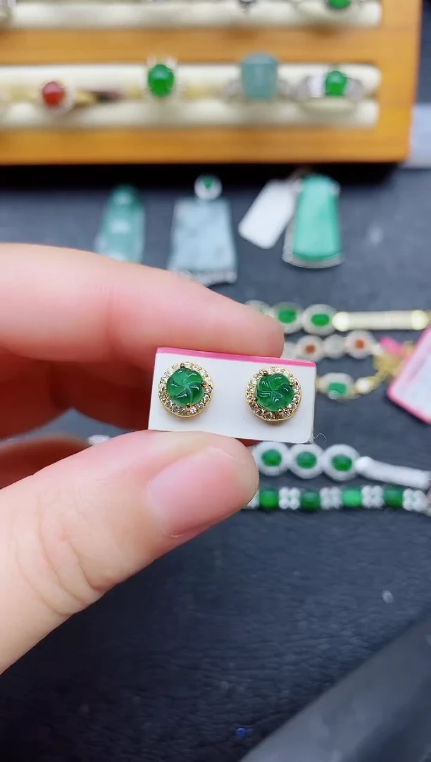 银S925镶嵌戒指翡翠1