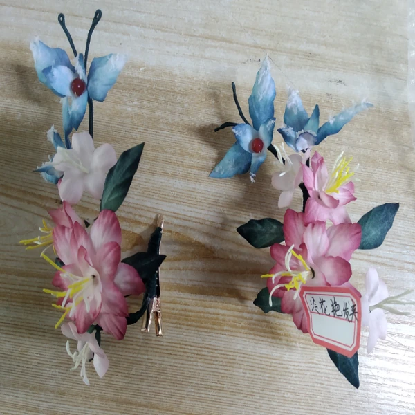风雪初晴泠花艳发夹【热缩工艺】手工汉服百搭复古超仙发饰