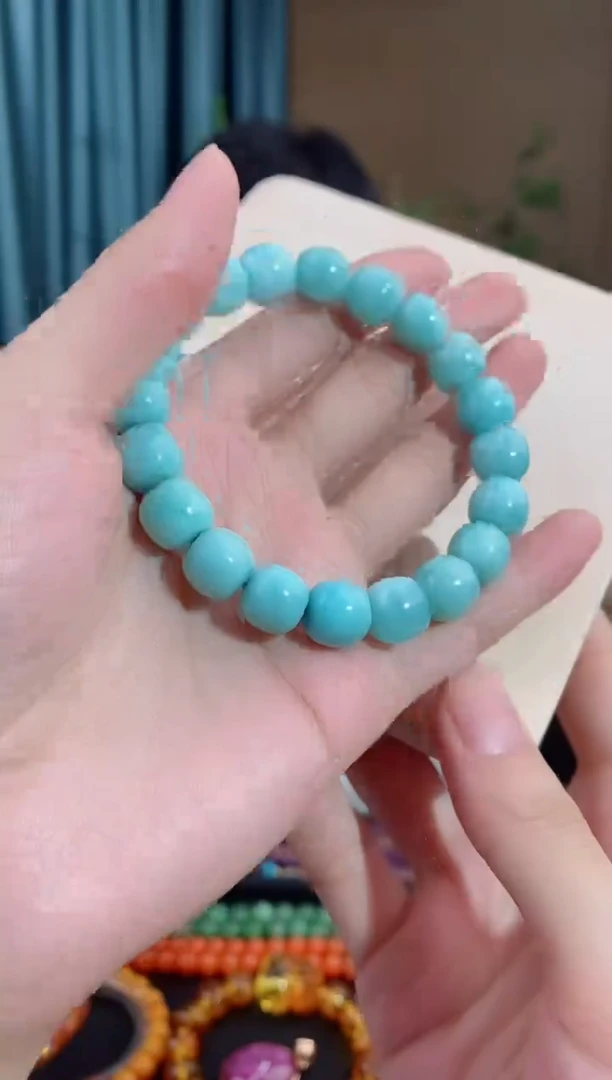 未镶嵌针钠钙石（海纹石）手串255