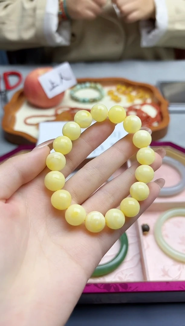 裸石蜜蜡未镶嵌蜜蜡手串HS