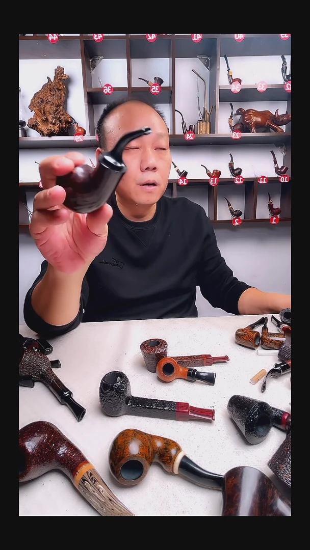 意大利石楠木手工打磨烟斗