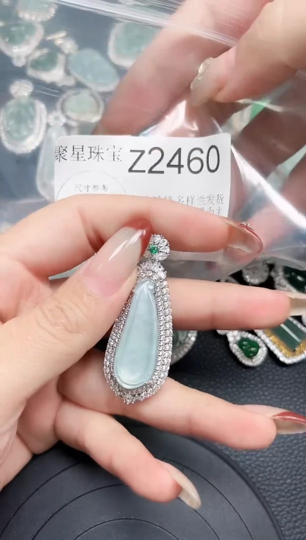 【闪购商品】翡翠颈饰未镶嵌 赠皮绳2460