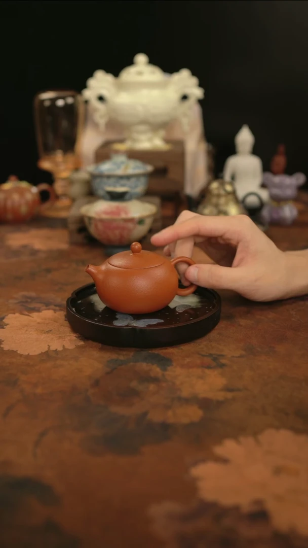 摩吉陶陶闪拍链接 紫砂橘皮西施壶
